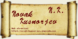 Novak Kušnorjev vizit kartica